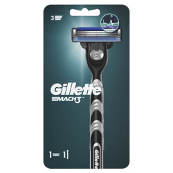 Gillette Mach3 Мужская Бритва , 1 кассета, с 3 лезвиями, прочнее, чем сталь, для точного бритья - фото