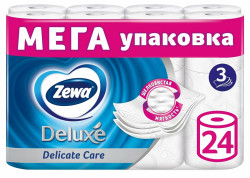Туалетная бумага Zewa Plus без аромата 3х слойная (24 рулона) - фото