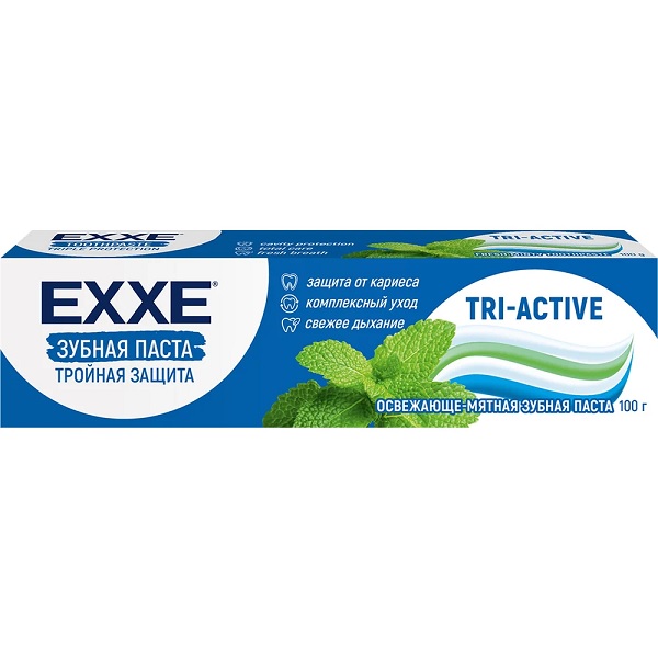 EXXE зубная паста тройная защита tri-active, 100 г - фото