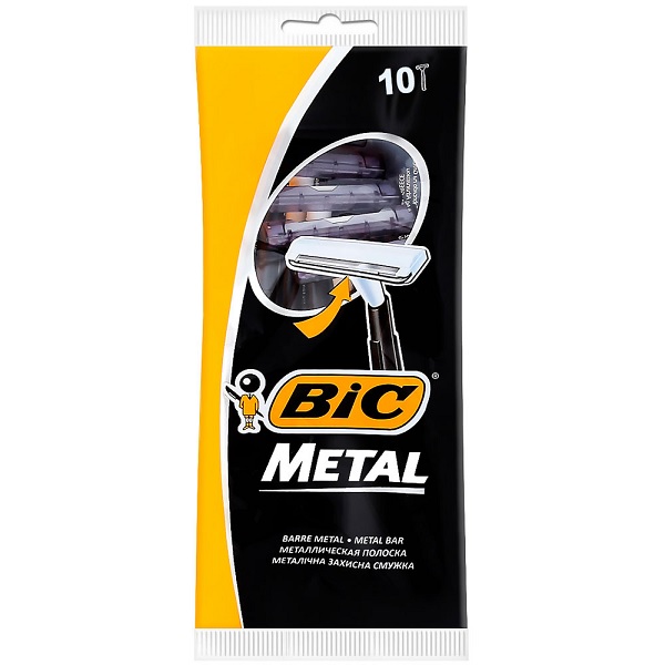 Бритва BIC Metal, упаковка 10 шт. - фото