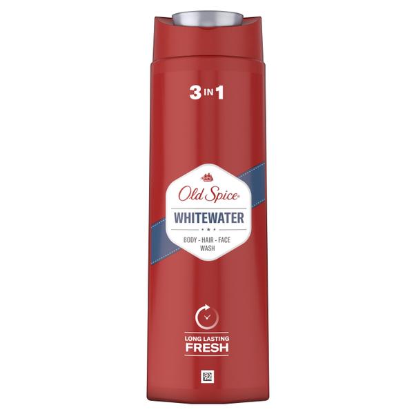 OLD SPICE мужской гель для душа + шампунь 3в1 WhiteWater 400мл - фото