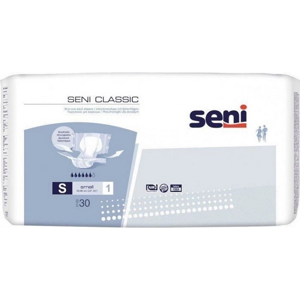 Подгузники для взрослых Seni Classic Small 1 (55-80 см) 30шт - фото