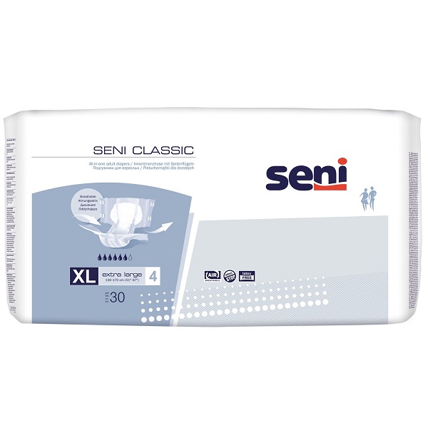 Подгузники для взрослых Seni Classic Extra Large 4 (130-170 см) 30шт - фото