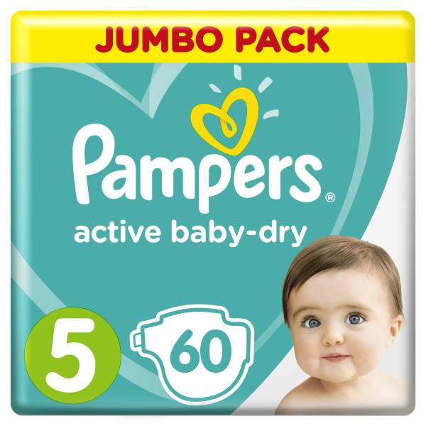 Подгузники Pampers Active Baby-dry 5 Junior 60 шт ( 11-16 кг) - фото