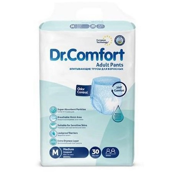 Трусики впитывающие Dr.Comfort Medium 2 (70-120 см) 30шт - фото