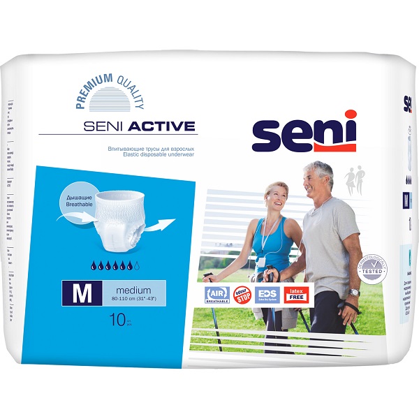 Трусики впитывающие Seni Active Medium 2 (80-110 см) 10шт - фото