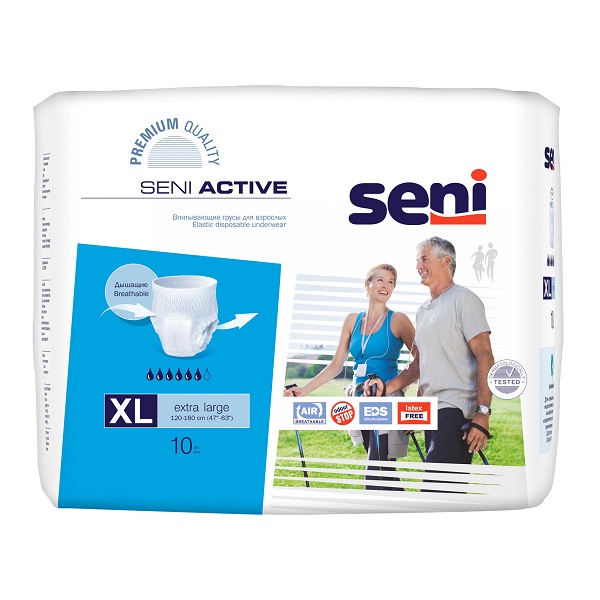 Трусики впитывающие Seni Active Extra Large 4 (120-160 см) 10шт - фото