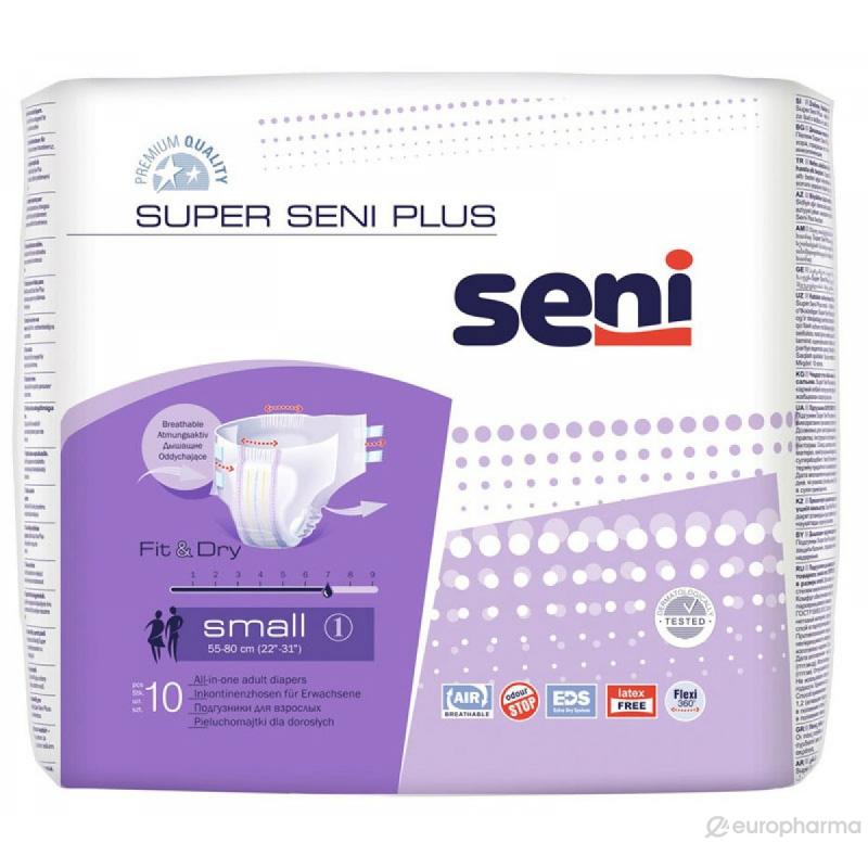 Подгузники для взрослых Super Seni Plus Small 1 (55-80 см) 10шт - фото